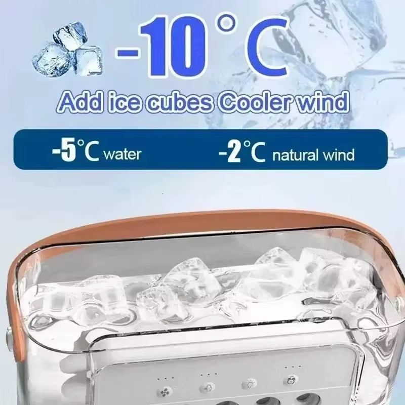 Household Small Air Cooler Three-In-One Fan Air Conditioner LED Night Light Portable Humidifier Air Conditioner Fan Office Home