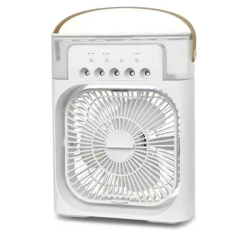 Household Small Air Cooler Three-In-One Fan Air Conditioner LED Night Light Portable Humidifier Air Conditioner Fan Office Home