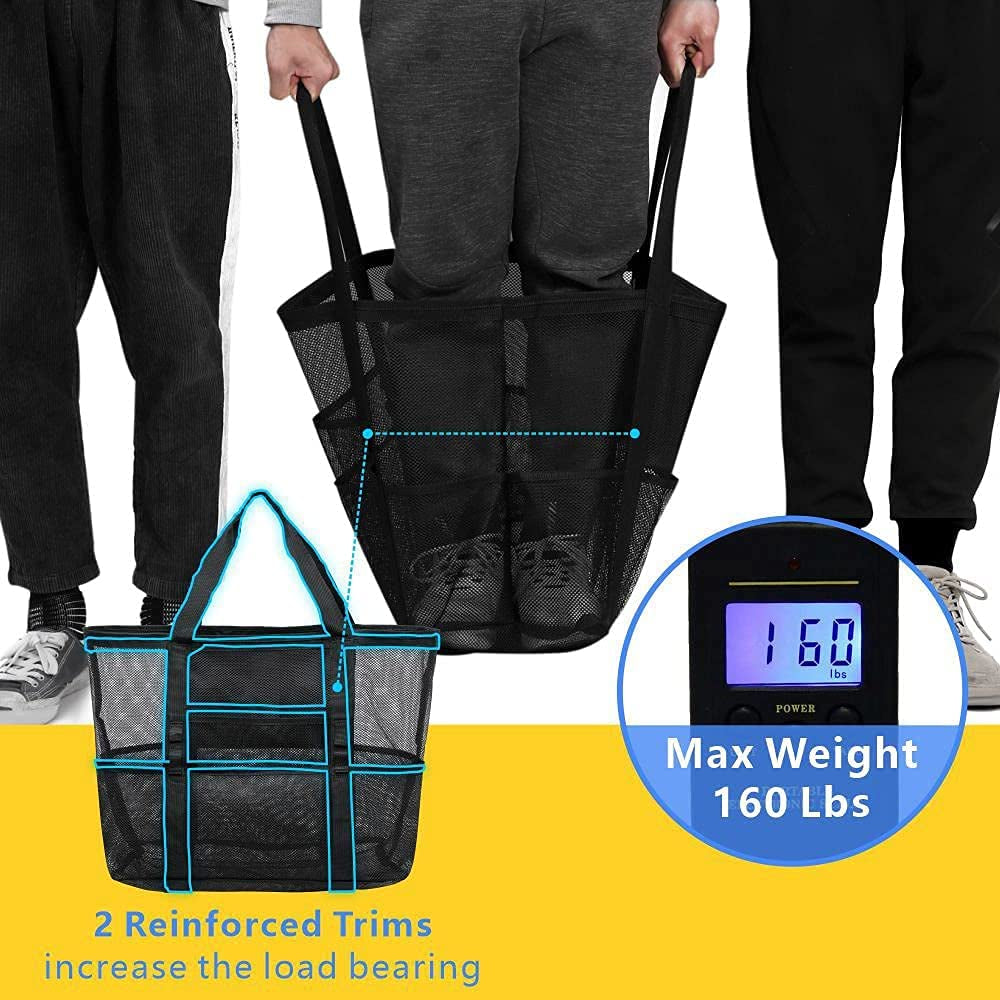 Mesh Beach Bag Family - Large Tote Bag for Cruise Pool Beach Vacation Essentials